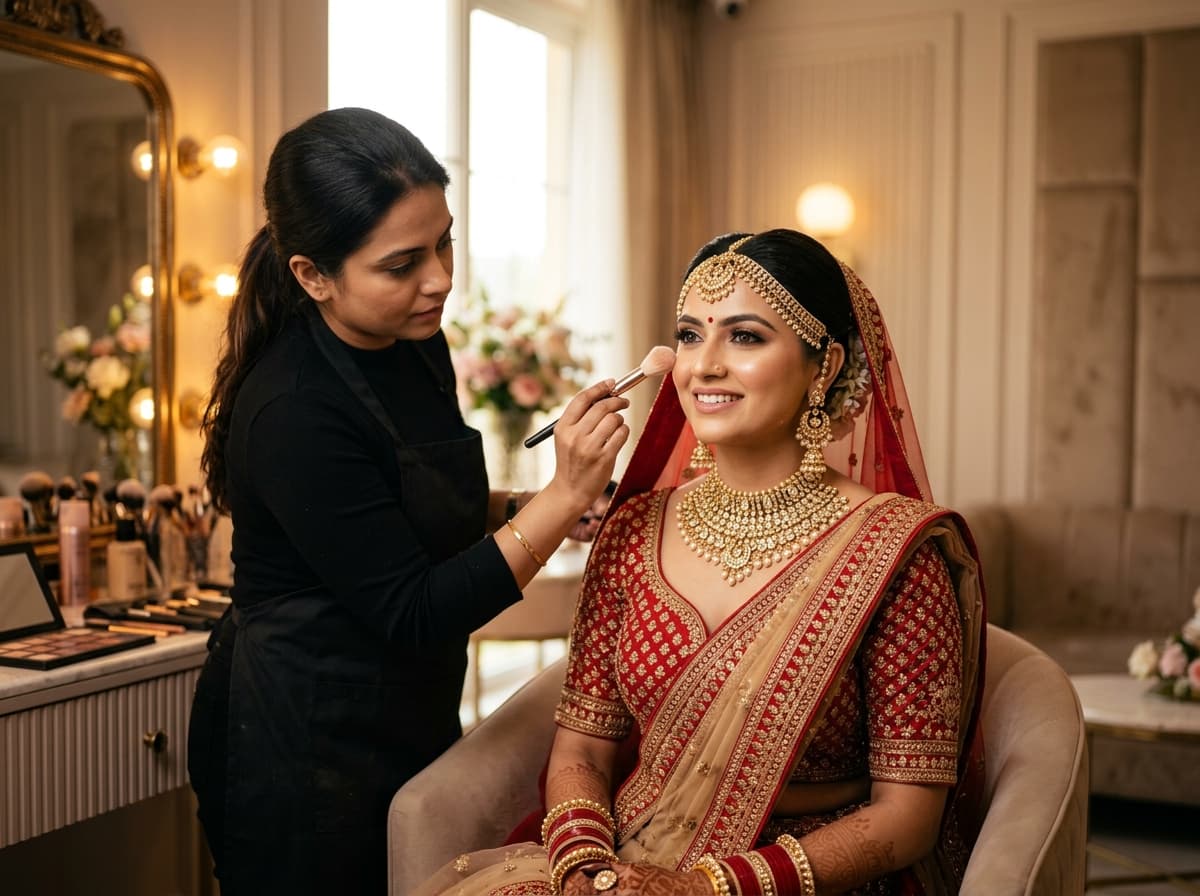 Bridal makeup artistry
