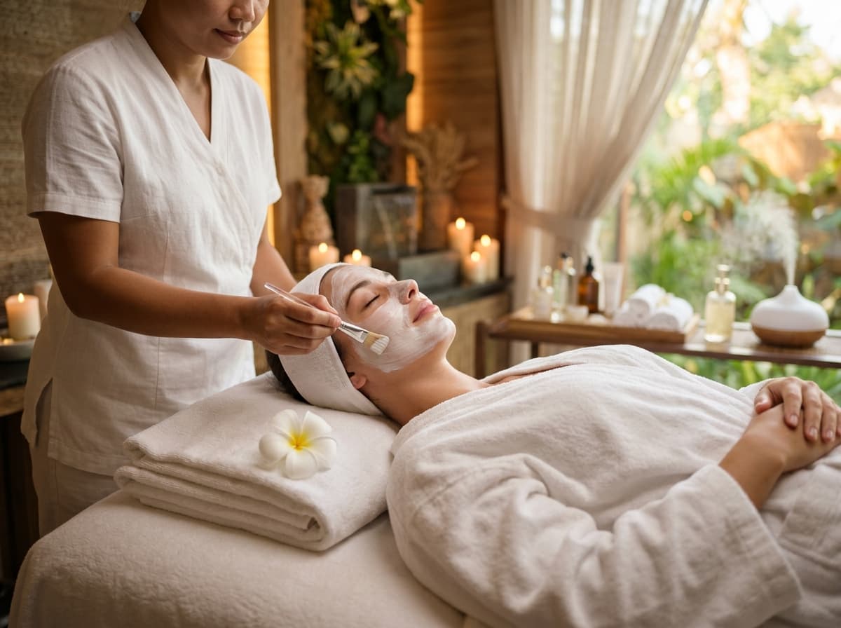 Soothing facial spa